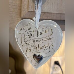 Hallmark Keepsake Ornament 2018 Glass Heart Happy Anniversary Customizable NIB